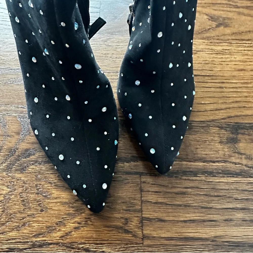 Leith Macee black rhinestone ankle booties US 8 | evening | black tie